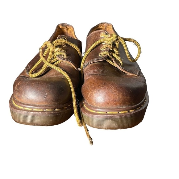 Vintage Dr Martens 1561 4 eye Oxford Crazy Horse Brown Made in England US Sz 8 main image 11